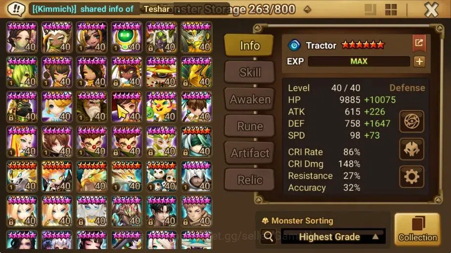 Summoners War: Sky Arena Accounts ASIA Lv 100|4 LD[Fermion,Gurkha,Shan,Pontos]+134 T image 15