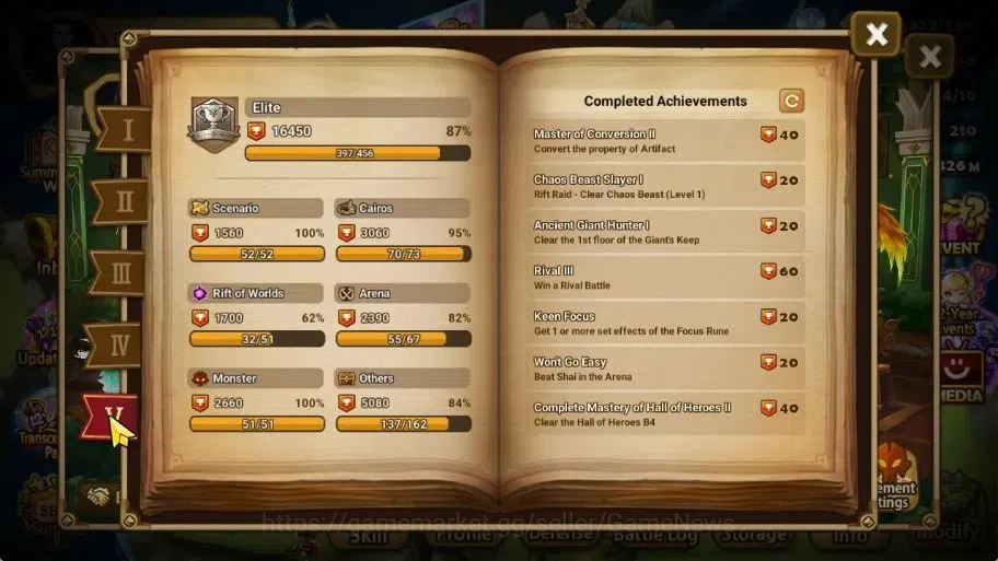 Summoners War: Sky Arena Accounts ASIA Lv 100|4 LD[Fermion,Gurkha,Shan,Pontos]+134 T image 7