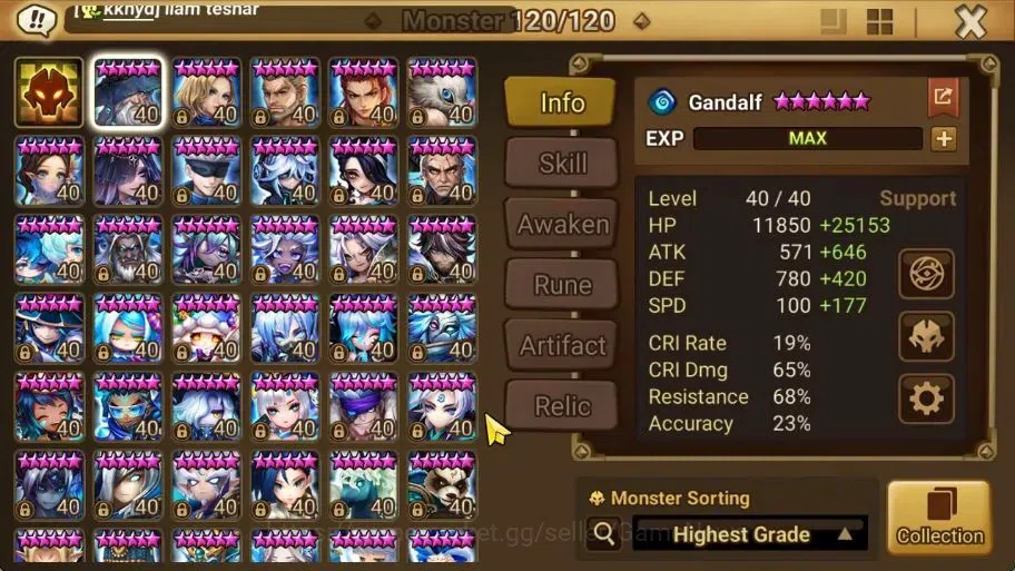 Summoners War: Sky Arena Accounts ASIA Lv 100|4 LD[Fermion,Gurkha,Shan,Pontos]+134 T image 8