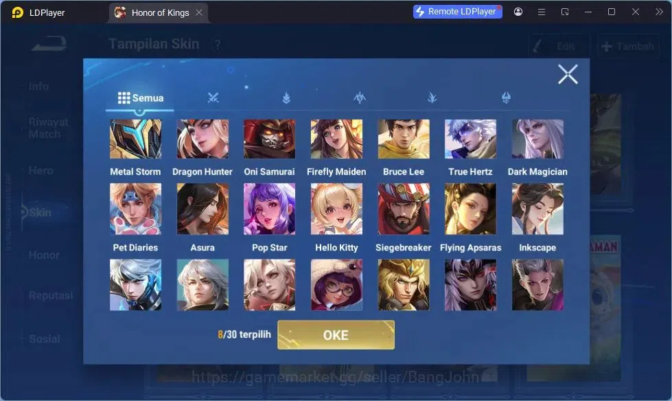 Honor of Kings Accounts GLOBAL |112HR|168SK|Legend Wukong,Sunce,LiXin|KIC  image 10