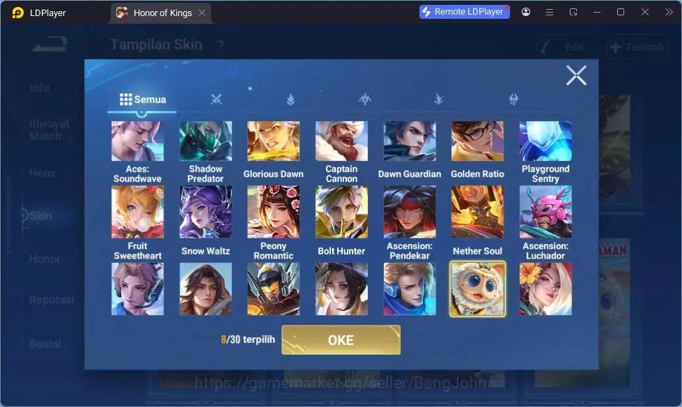 Honor of Kings Accounts GLOBAL |112HR|168SK|Legend Wukong,Sunce,LiXin|KIC  image 11