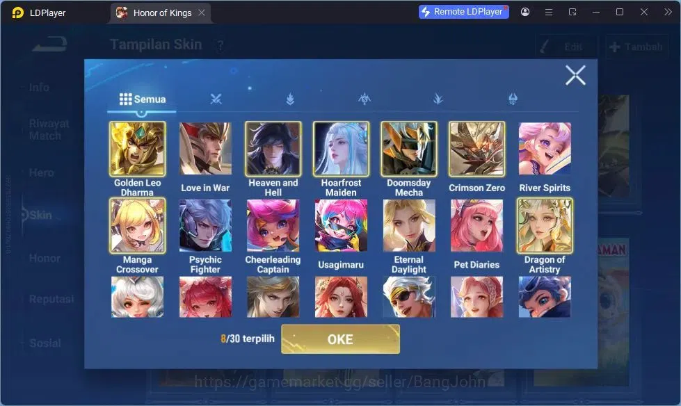 Honor of Kings Accounts GLOBAL |112HR|168SK|Legend Wukong,Sunce,LiXin|KIC  image 12