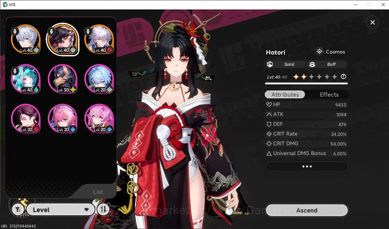 Neverness to Everness Accounts GLOBAL SEA|HL 24|Tycoon 14| 2 SSR Hotori Awk 2 + S image 2