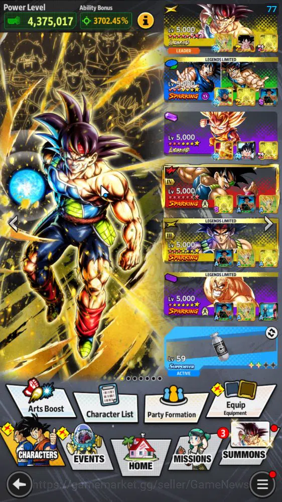 Dragon Ball Legends Accounts 424M Total Power|LV 163|2LR+3UL+17LL|Bardock,SS3 G image 10