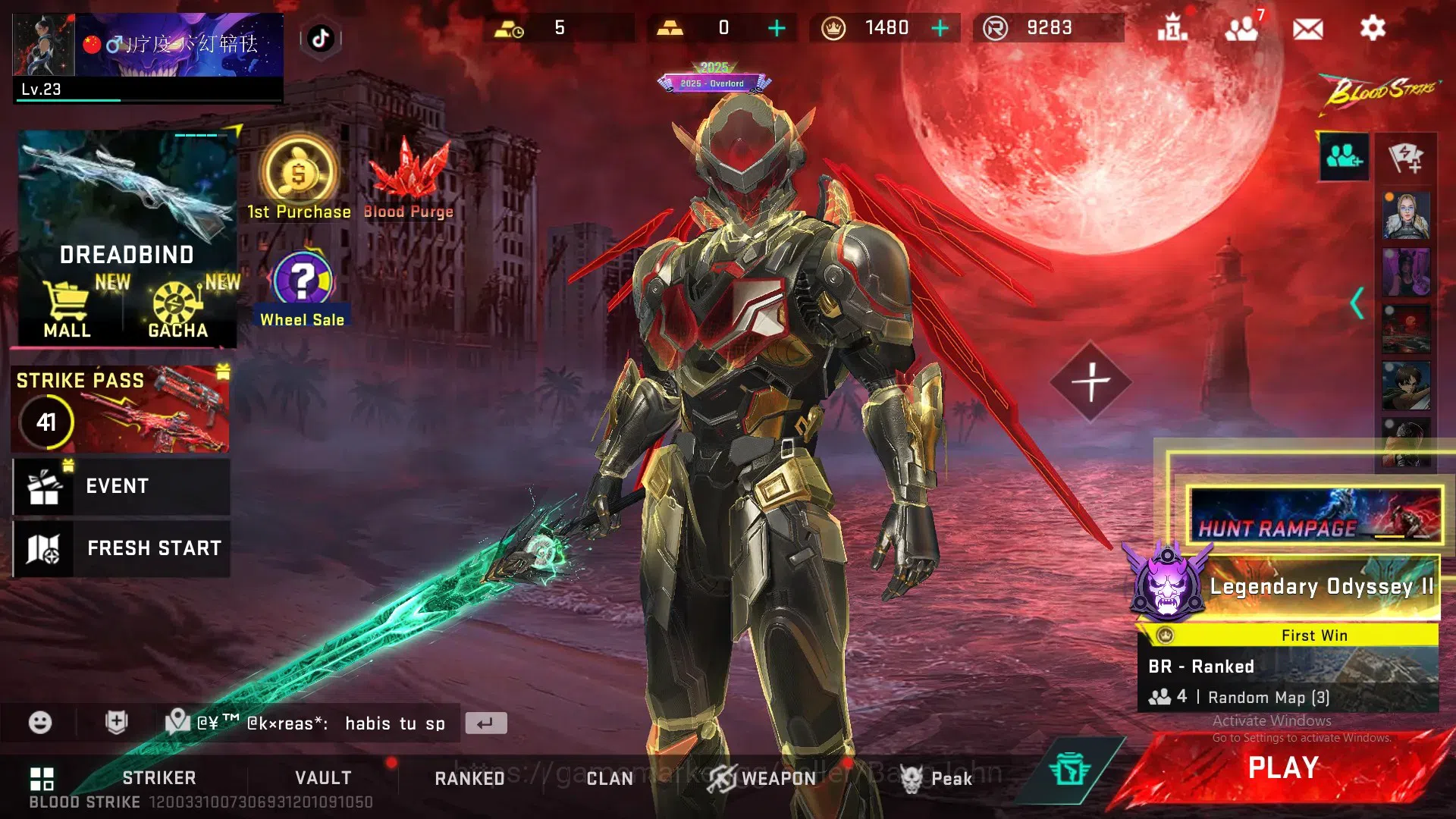Blood Strike Accounts ASIA Eternal ethan lvl 2 | ultra sword voidedge |  image 2