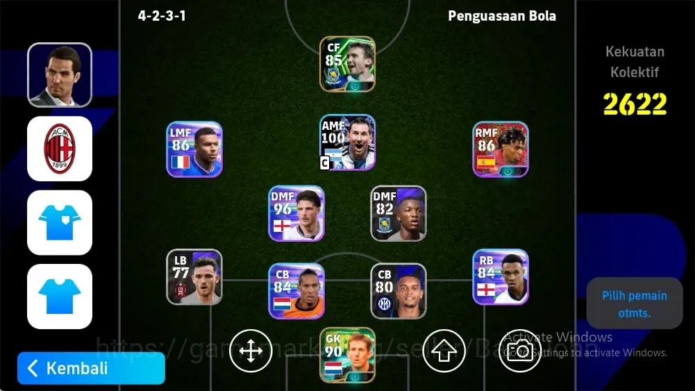 eFootball Accounts Legends & Iconic Players Android|PW 2622|Epic VanDerSar DennisBergkamp AndriyShevchenko,Showtime 1