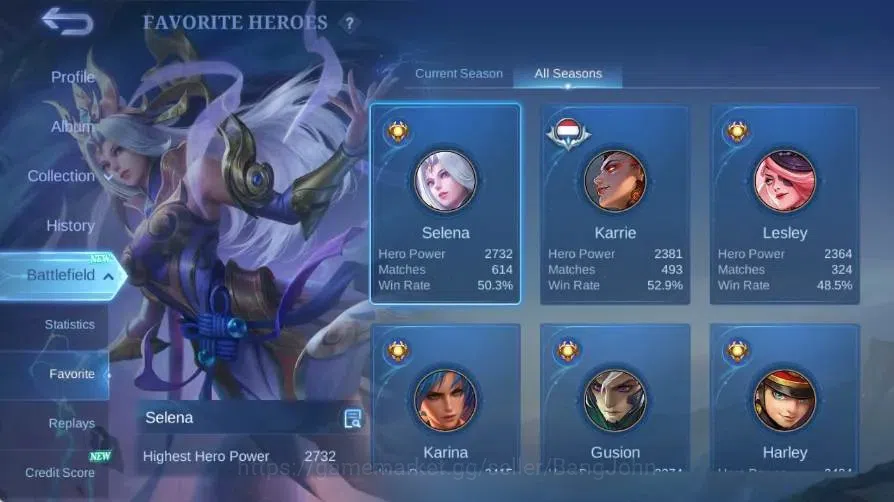 Mobile Legends: Bang Bang Accounts Global|Skin 295|Renowned|KOF Karina|KFP Thamuz|VEN image 13