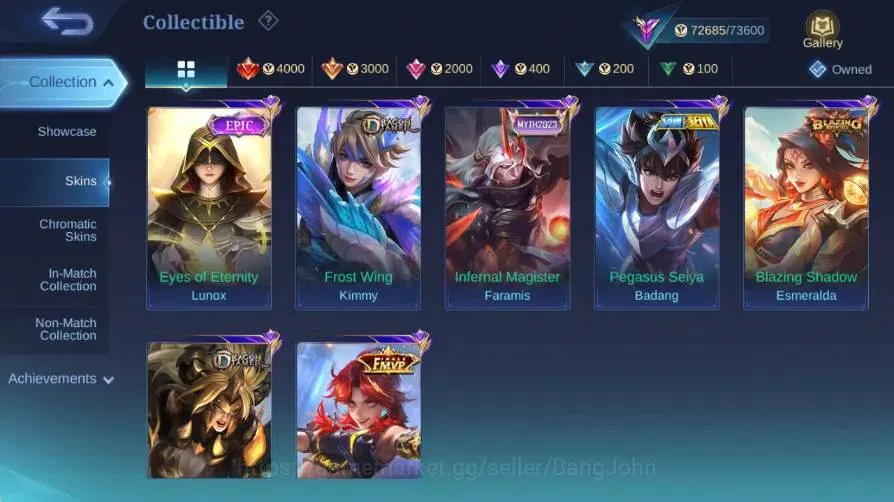 Mobile Legends: Bang Bang Accounts Global|Skin 295|Renowned|KOF Karina|KFP Thamuz|VEN image 6