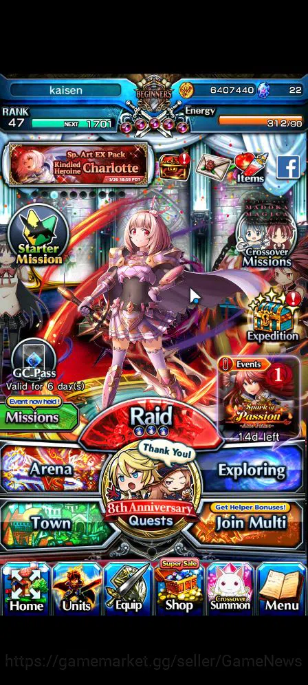 Grand Summoners Starter Global|Rank 47|Starter|3 Ascend| Kyoko Sakura+TW,C image 1
