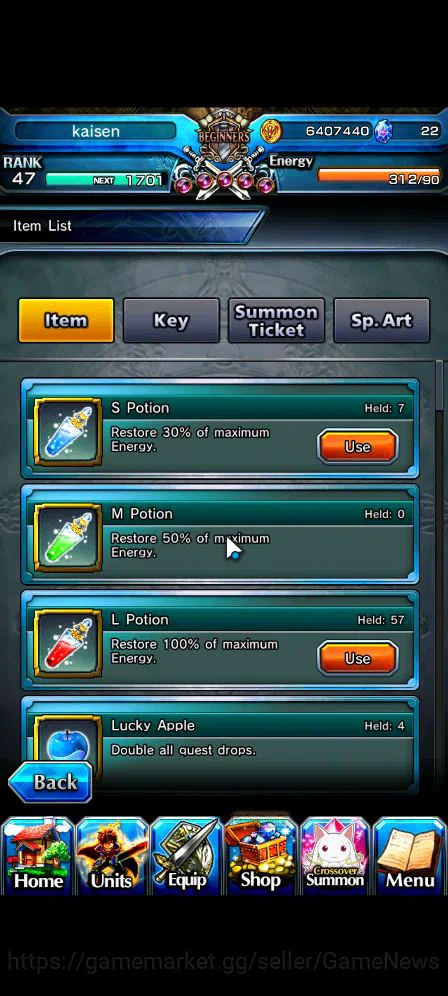 Grand Summoners Accounts Starter Global|Rank 47|Starter|3 Ascend| Kyoko Sakura+TW,Charlotte Embers of Ambition,Homura Akemi 2