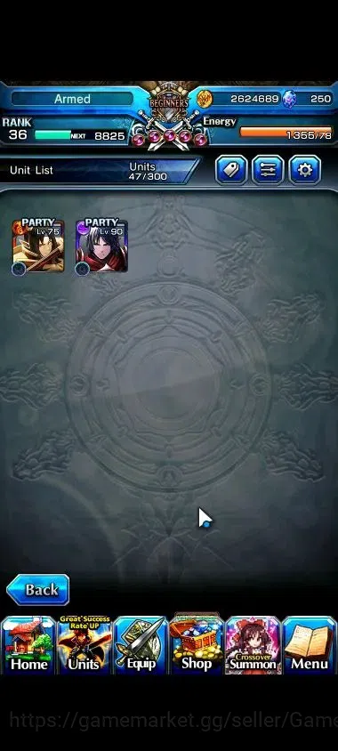 Grand Summoners Accounts Mid-Game Global | 250 cc | Rank 36 | 2 Ascend | Demon Lord Vox,Demon Edge Berwick | Lpot 23 |Check 4