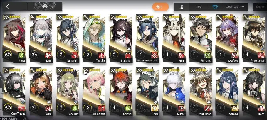 Arknights Accounts High-End Lvl 105|285 Op+55 Outfits|16 Limited|(Virtuosa,Ling,TTO,W,NTRK,STU 10