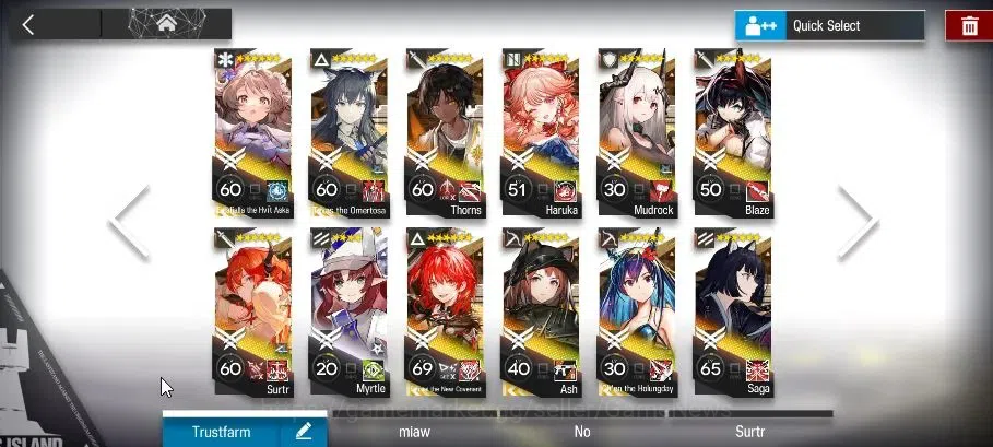 Arknights Accounts High-End Lvl 105|285 Op+55 Outfits|16 Limited|(Virtuosa,Ling,TTO,W,NTRK,STU 3