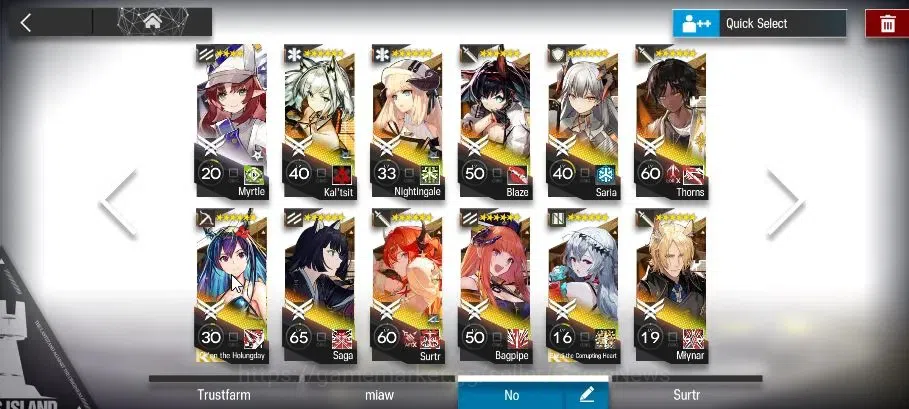 Arknights Accounts High-End Lvl 105|285 Op+55 Outfits|16 Limited|(Virtuosa,Ling,TTO,W,NTRK,STU 4