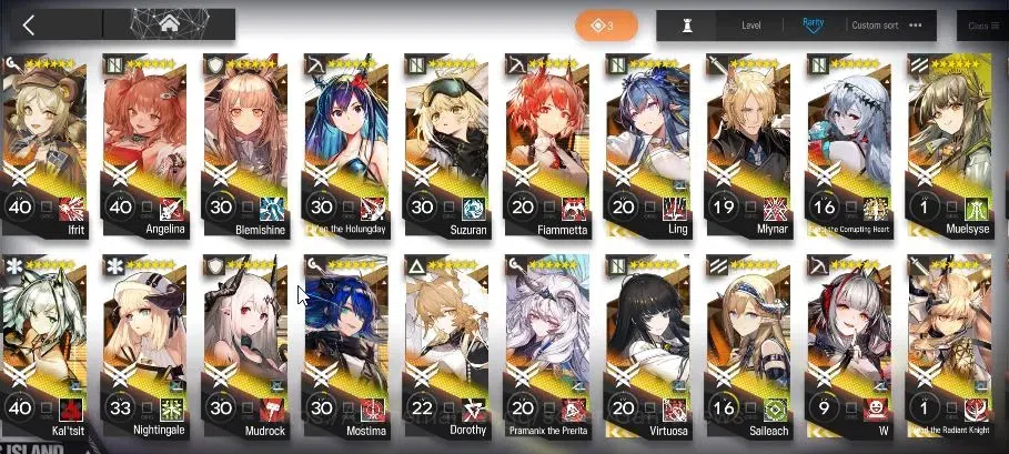 Arknights Accounts High-End Lvl 105|285 Op+55 Outfits|16 Limited|(Virtuosa,Ling,TTO,W,NTRK,STU 6