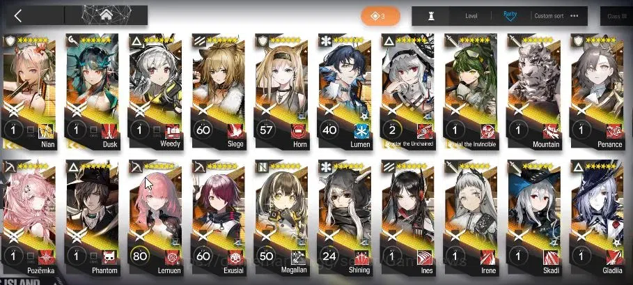 Arknights Accounts High-End Lvl 105|285 Op+55 Outfits|16 Limited|(Virtuosa,Ling,TTO,W,NTRK,STU 7