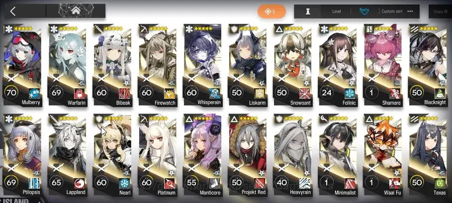 Arknights Accounts High-End Lvl 105|285 Op+55 Outfits|16 Limited|(Virtuosa,Ling,TTO,W,NTRK,STU 9