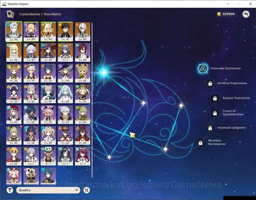Genshin Impact Accounts ASIA|AR 52|5Limited +30(*4Character)|NeuvilleteC1, image 4