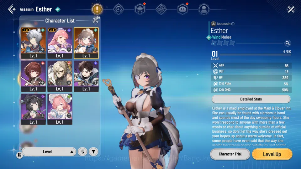 Mongil:Star Dive Accounts Starter|lvl 1|2 SSR(Esther,Sangun) Log Google|RA42 image 7