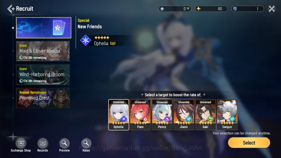 Mongil:Star Dive Accounts Starter|lvl 1|2 SSR(Esther,Sangun) Log Google|RA42 image 8