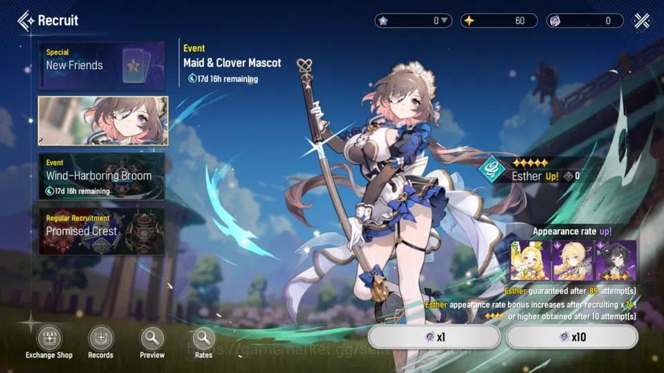 Mongil:Star Dive Accounts Starter|lvl 1|2 SSR(Esther,Sangun) Log Google|RA42 image 9