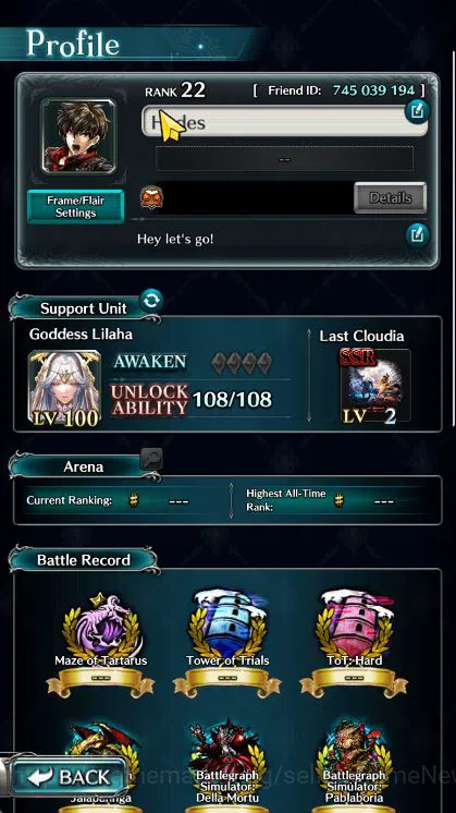 Last Cloudia Accounts Mid‑Game Global Rank 22|Collab DMC,Ascended rolland,G. Lilaha,Telestio,Gilbert,Etc|1 Ur + 3 LR 2