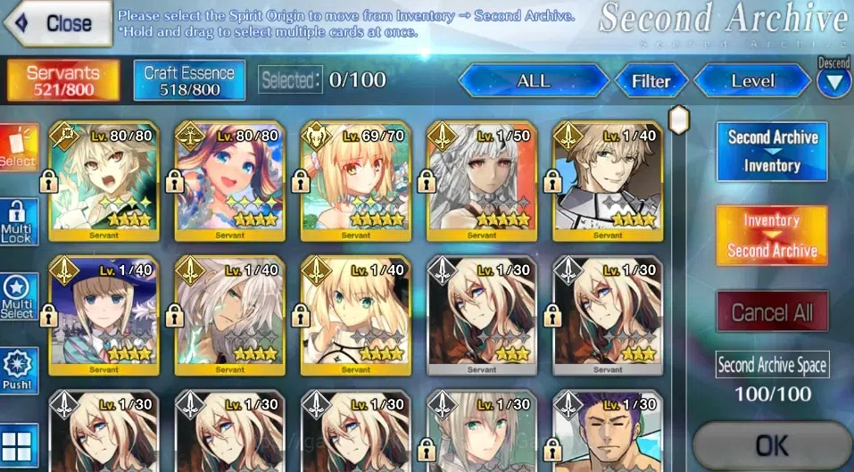 Fate-Grand Order Accounts NA Lv 133|8 limited ssr|Space Ishtar NP2, Draco NP image 12