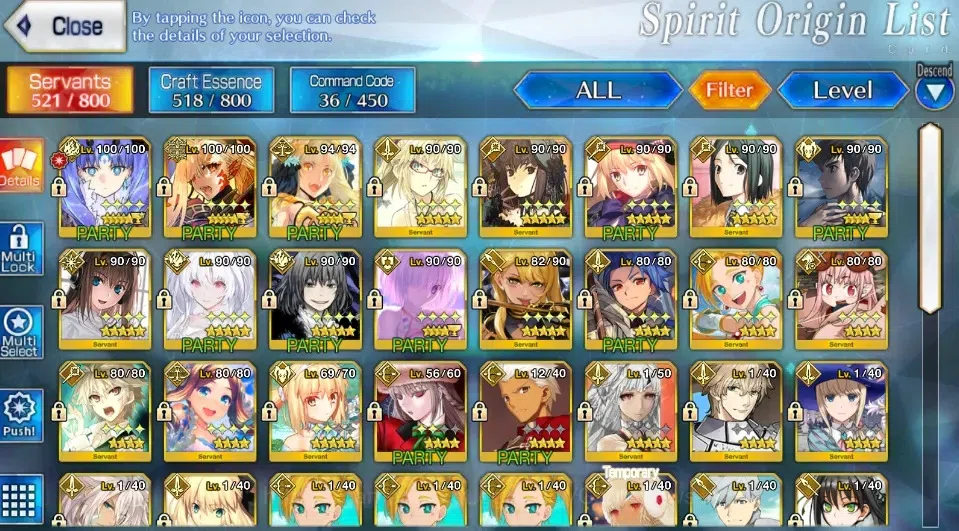 Fate-Grand Order Accounts NA Lv 133|8 limited ssr|Space Ishtar NP2, Draco NP image 15