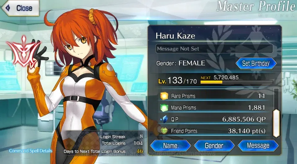 Fate-Grand Order Accounts NA Lv 133|8 limited ssr|Space Ishtar NP2, Draco NP image 16