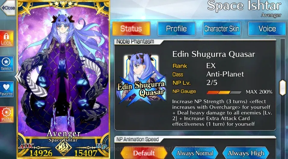 Fate-Grand Order Accounts NA Lv 133|8 limited ssr|Space Ishtar NP2, Draco NP image 3