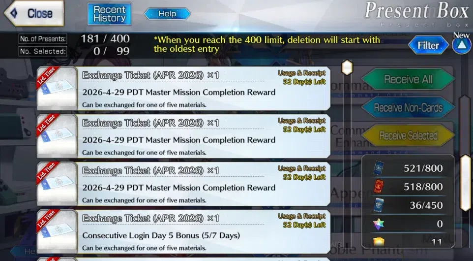 Fate-Grand Order Accounts NA Lv 133|8 limited ssr|Space Ishtar NP2, Draco NP image 5