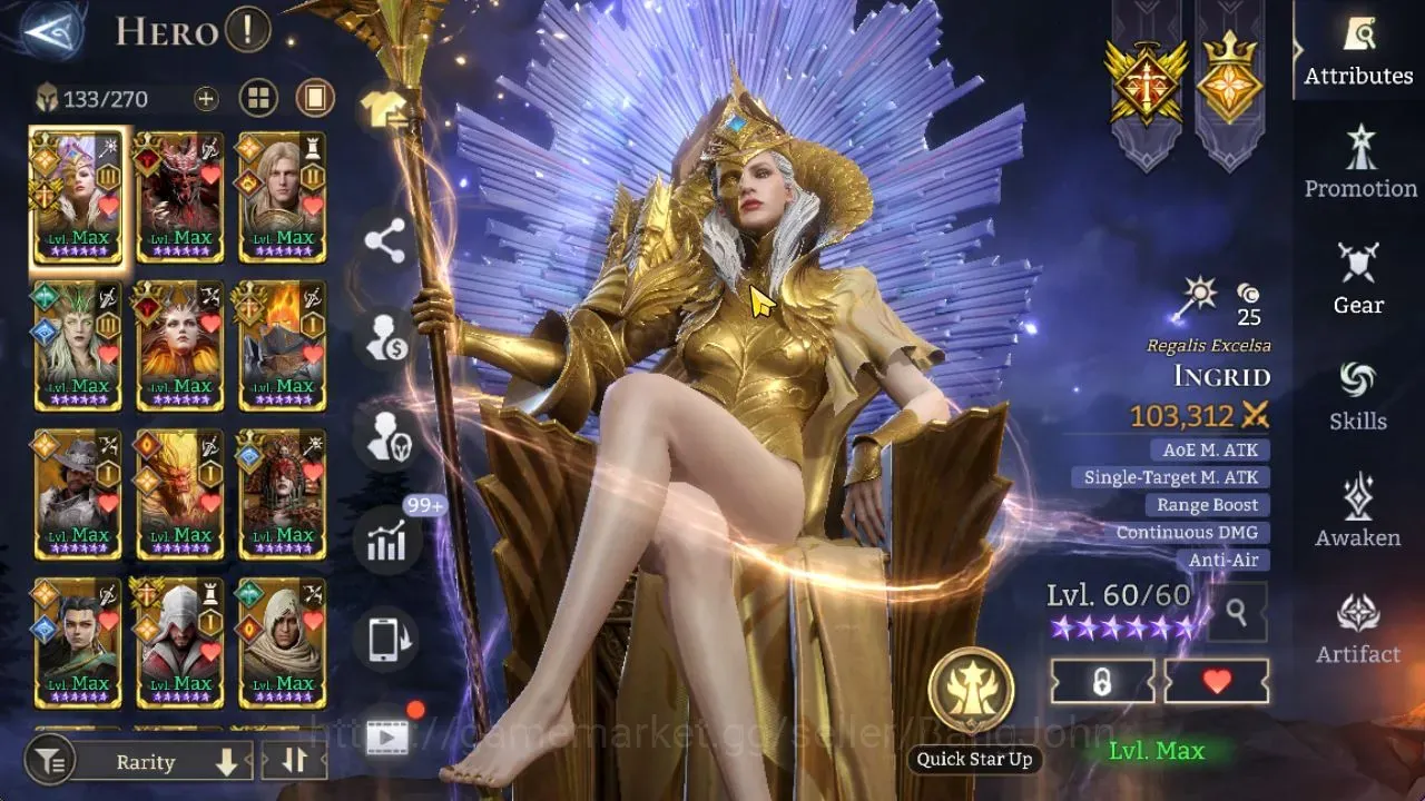 Watcher of Realms Accounts End-Game Global 60xx|Power 4,8M|8 Lord:Oren,Jezebelle,Ingrid,Etc|47Legend|6 Assassin'sCreed:Ezio 1