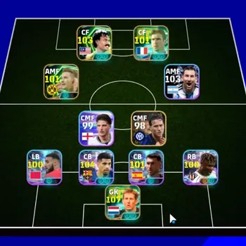 eFootball Accounts Legends & Iconic Players Android|Power 3104|5 Epic Edwin van der Sar,Eric Cantona,Mokhtar Dahari,Marco