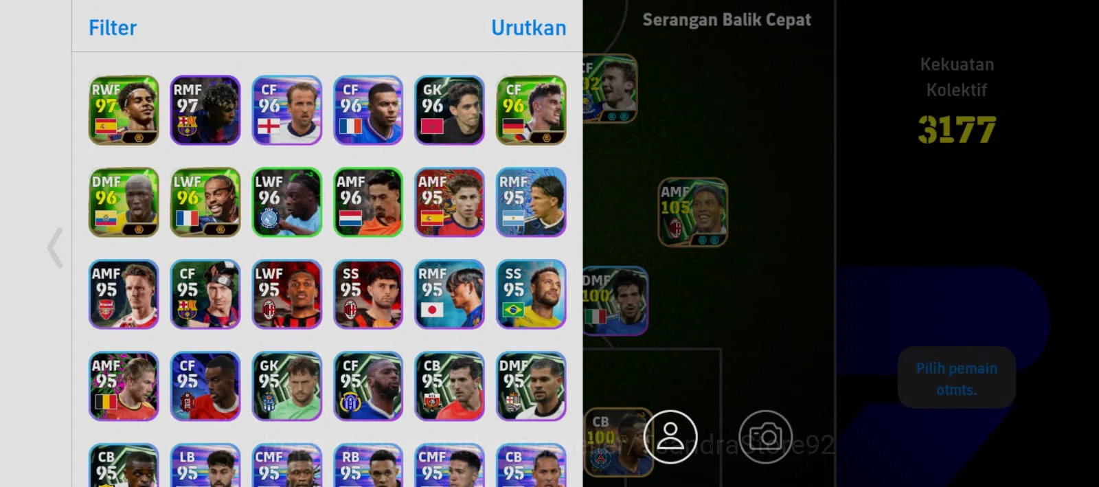 eFootball Accounts Others 2 Meneger Booster || Collective 3177 || Pack Portugal X Shevcenko X Ronaldinho X Luis Diaz X 3