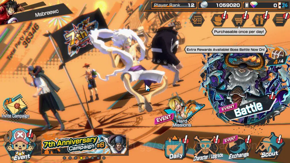 Global|4 EX META RD| TFE Monkey D. Luffy,BlackBeard Kuzan,Yamoto,Winner Island Trafalgar Law|Rank 12|Bandai |Check SS(OPBR1730) One Piece Bounty Rush Accounts Starter Global|4 EX META RD| TFE Monkey D. Luffy,BlackBeard Kuzan,Yamoto,Winner Island