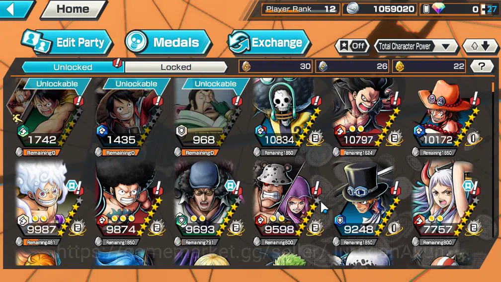One Piece Bounty Rush Accounts Starter Global|4 EX META RD| TFE Monkey D. Luffy,BlackBeard Kuzan,Yamoto,Winner Island 4