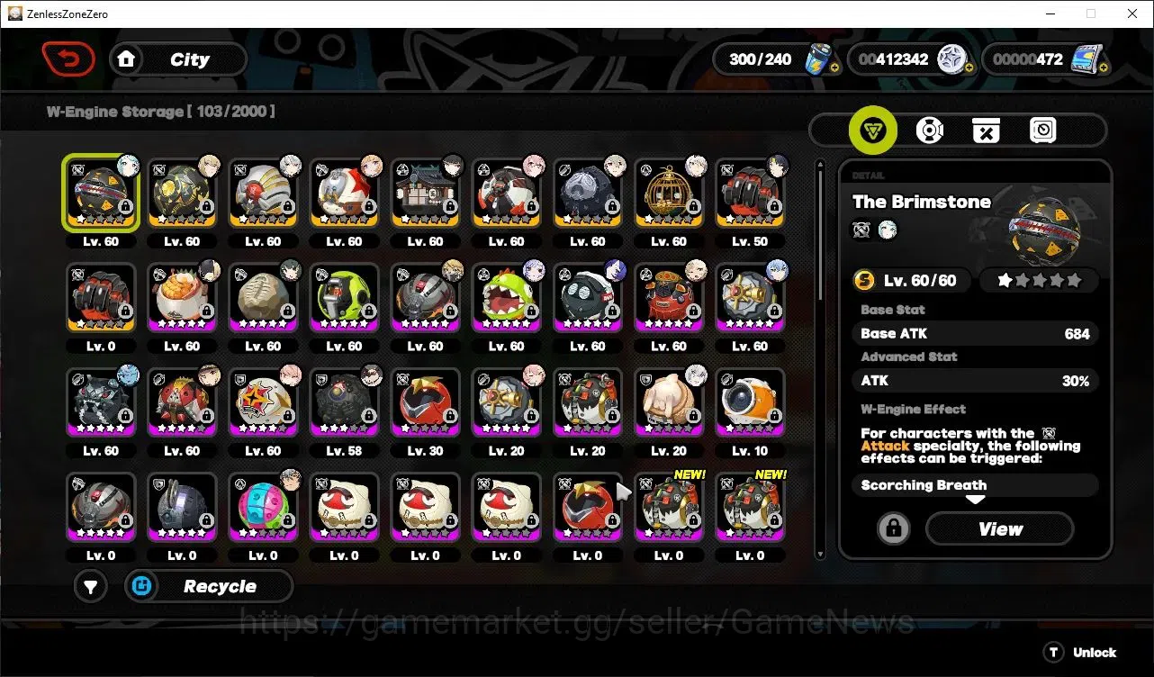Zenless Zone Zero Accounts Starter ASIA|IK60|S3 E|14 LMT 4 20