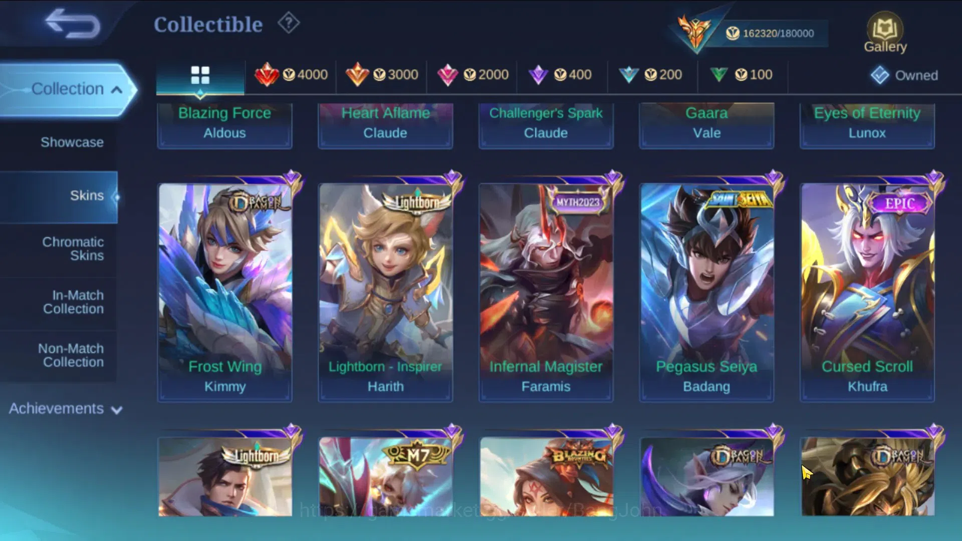 Mobile Legends: Bang Bang Accounts Global|Hero 132|Skin 461|MEGA|Legend Franco|KOF GS image 5