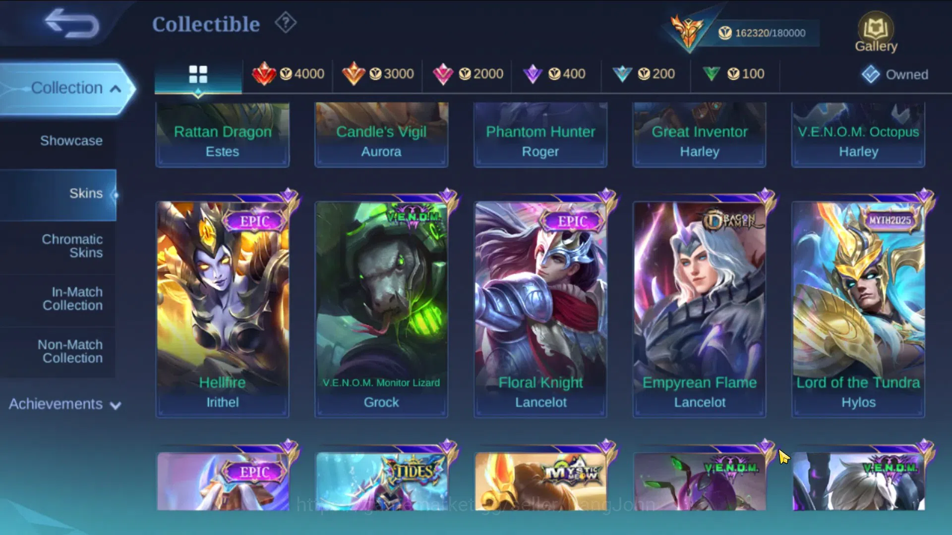 Mobile Legends: Bang Bang Accounts Global|Hero 132|Skin 461|MEGA|Legend Franco|KOF GS image 9