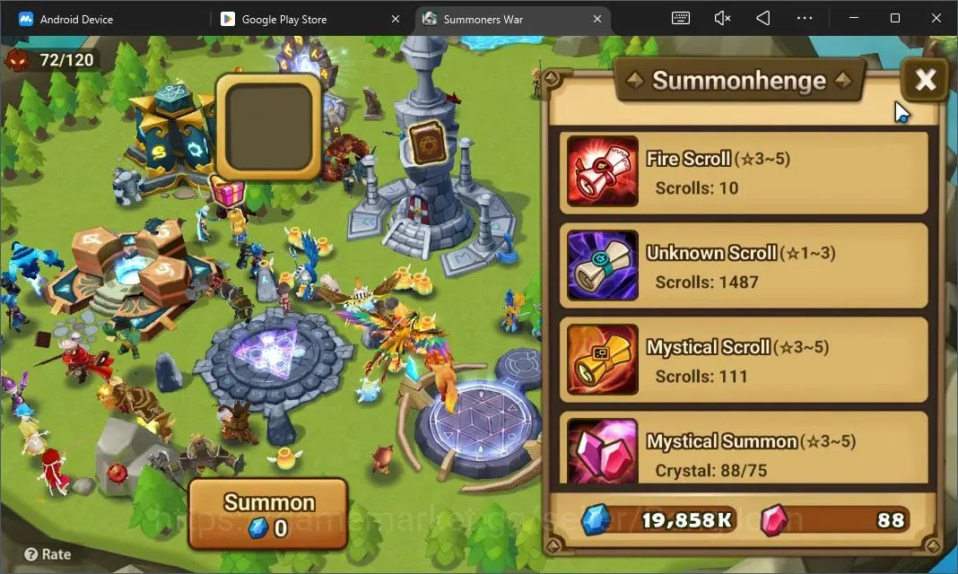 Summoners War: Sky Arena Accounts Starter GLOBAL | NB 5 TESHAR,Starter Gacha 115 12Y+160 11Y Scrool, 3 Legendary All 5