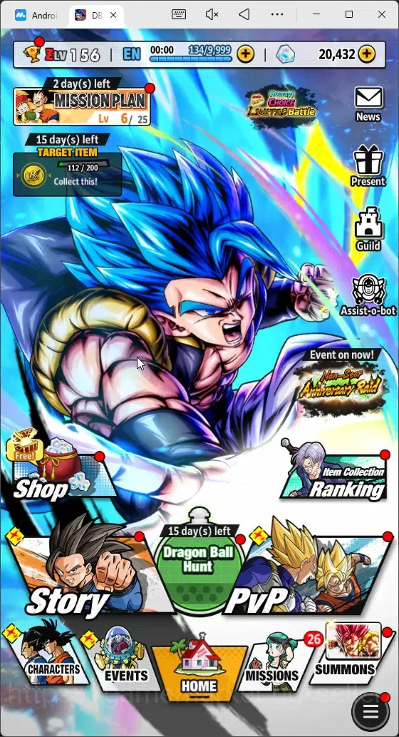 Dragon Ball Legends Accounts High-End Android |Lvl 156|14M Total Power|20K CC|3 LR|4 UL|LR Broly Fury,SSG 17