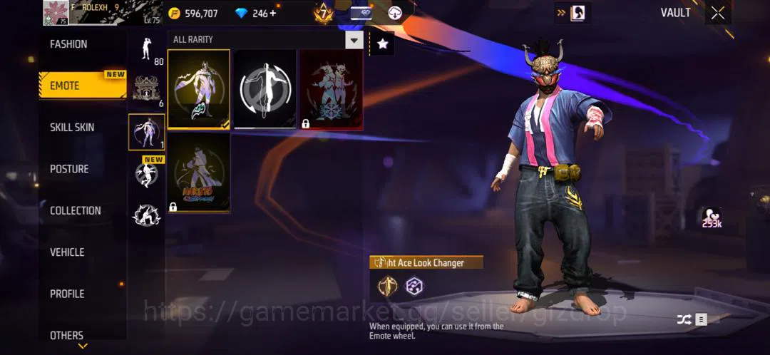 Free Fire Accounts Sakura season 1 2 3 4 5 account stacked With evos image 5