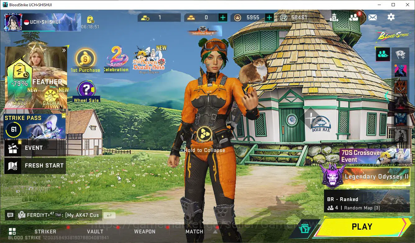 Blood Strike Accounts ASIA|1 ETERNAL M1887-NetherFlame+Collab SDS AK47-S image 1
