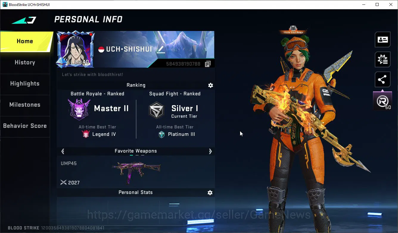 Blood Strike Accounts ASIA|1 ETERNAL M1887-NetherFlame+Collab SDS AK47-S image 2
