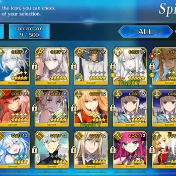 Fate-Grand Order Accounts NA Lv 88|9 SSR|Ruler Artoria (NP 2),Summer Kama (NP 2),Space Eresh,Morgan,Koyan