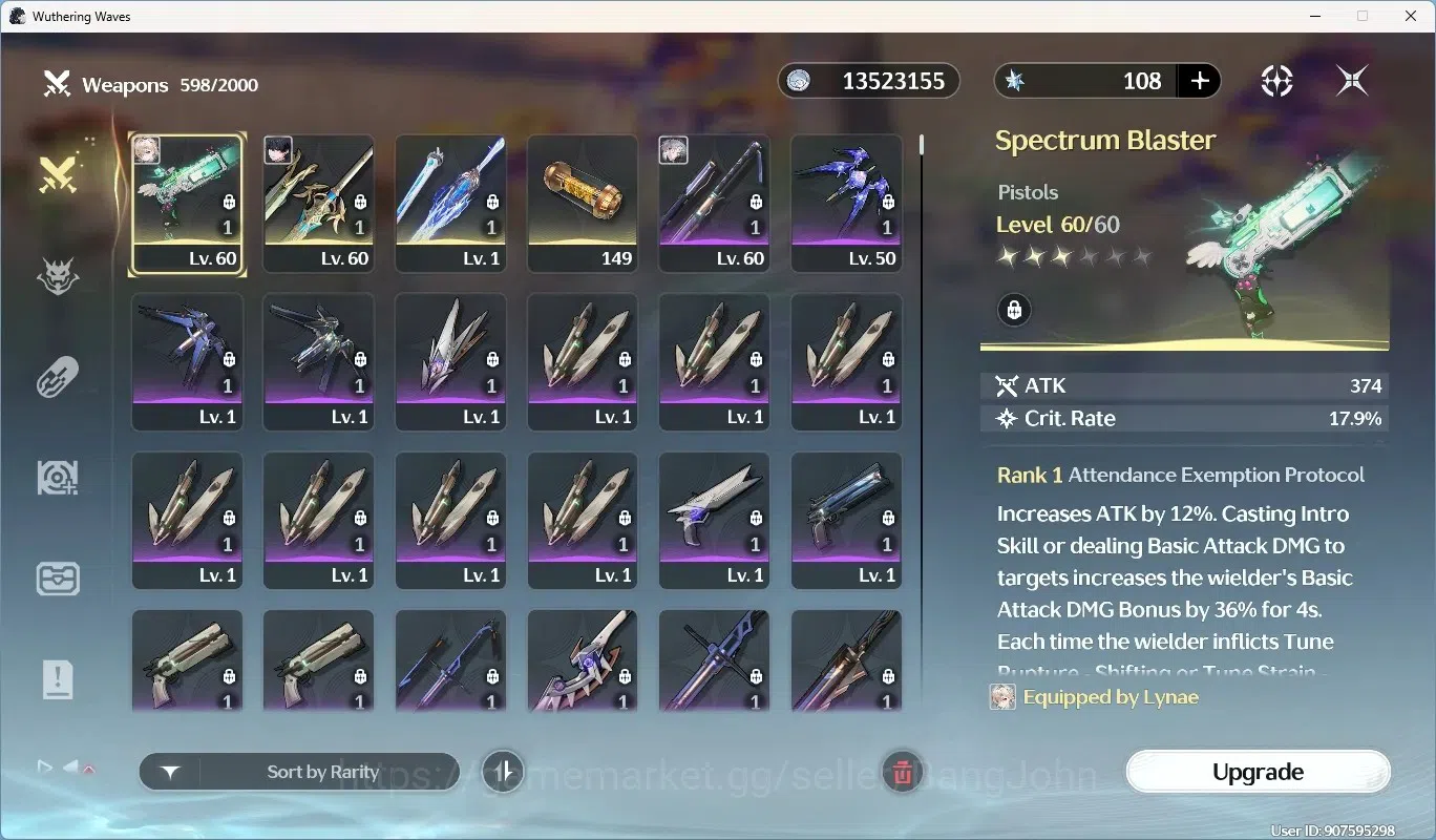Wuthering Waves Accounts Starter SEA|UL 49|Rank 5|2 Char Limited [Lynae Rc3]+Sign,Rebecca|Cartethyia Signatiure Weapon | Mc 13