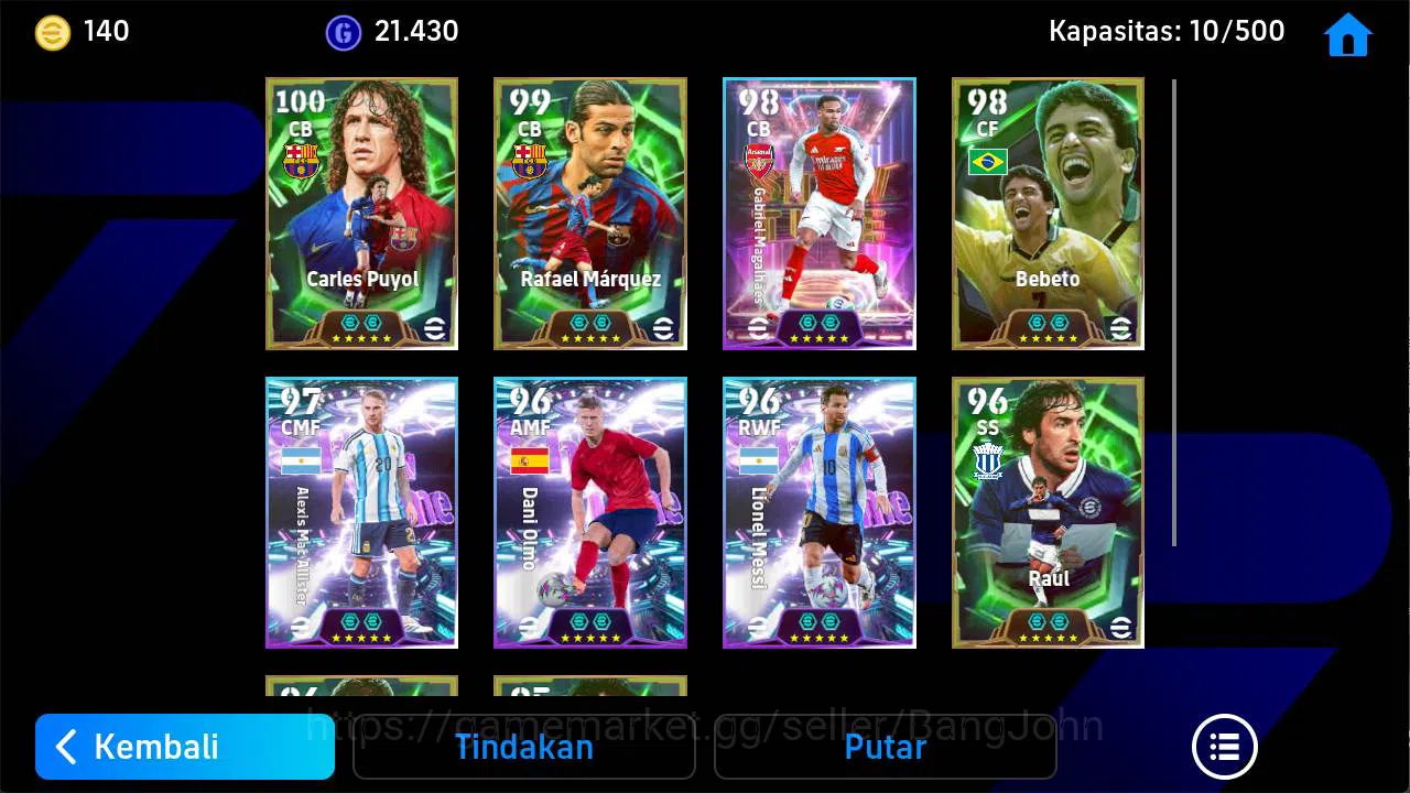 eFootball Accounts Others power 3150 | Puyol epic, marquez epic, Gabriel magal show, Bebeto epic, shinji Okazaki epic check 3