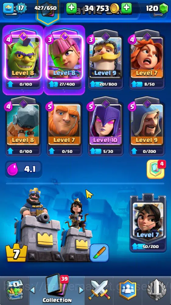 Clash Royale Accounts Midgame Lv 17|Trophy 3010|KTL 7|Limited Skin|Card 49| 2 EVO 9 Epic 20 Rare 20 Common|Take Email(CR1490) 4