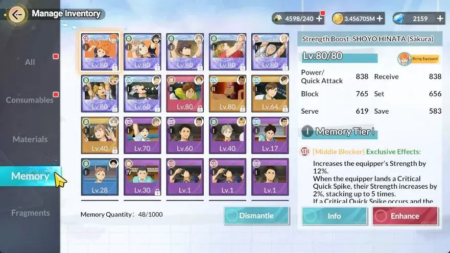 HAIKYU!! FLY HIGH Accounts SEA |Lvl 58|2K DM|6 SP (Oikawa,kanji,Aone,Sugawara,Kenma,Hinata)+Memo|1 UR (MotoyaR2)+Memo|10 SSR 11