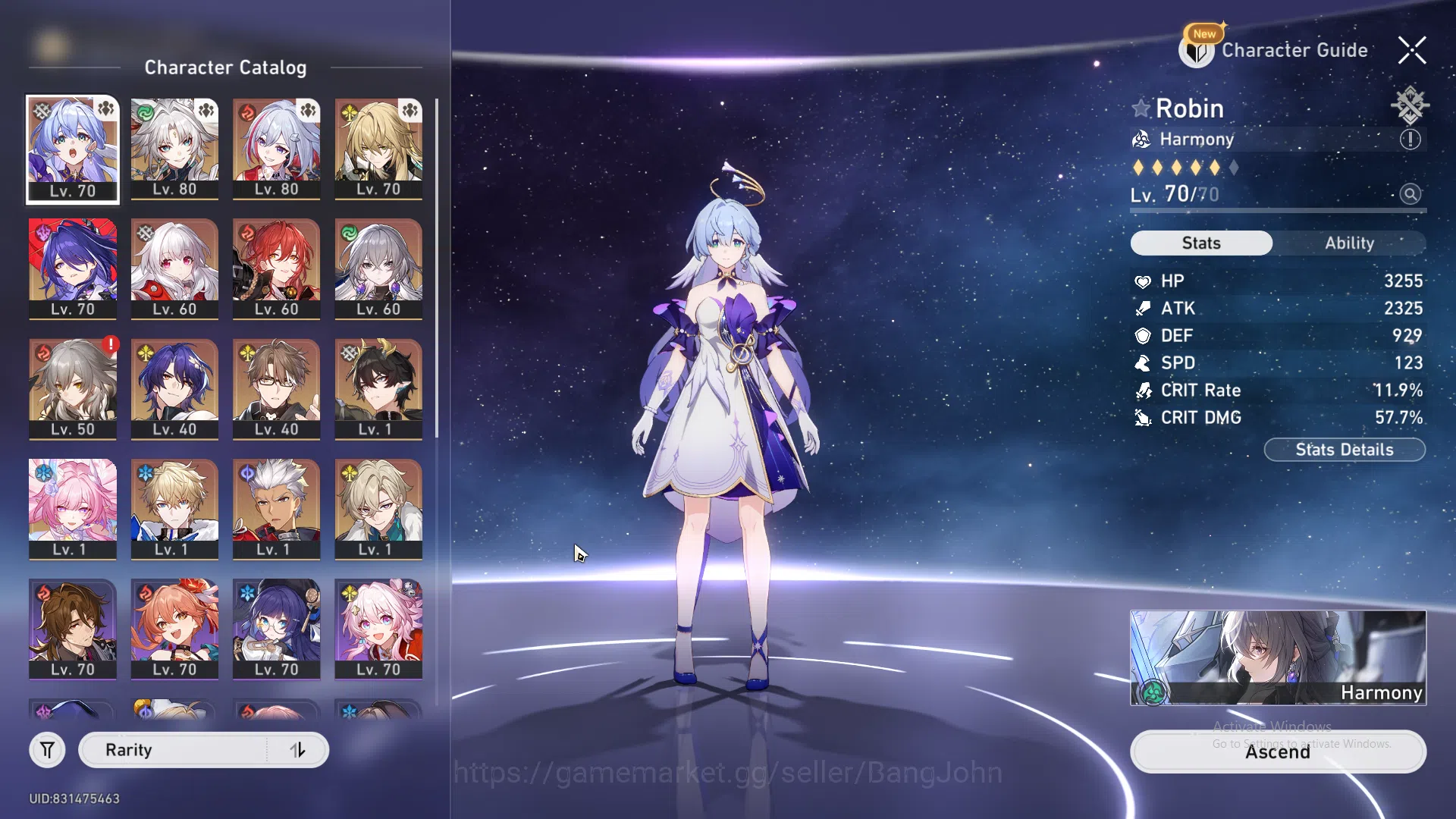 Honkai Star Rail Accounts ASIA | TL 62 | 10 Limit | Robin | Feixiao + Sign | image 2